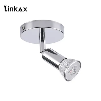 

1-4pcs LED Ceiling Light 3W Adjustable AC110-220V Downlight White/Warm White for living room passage photo frame