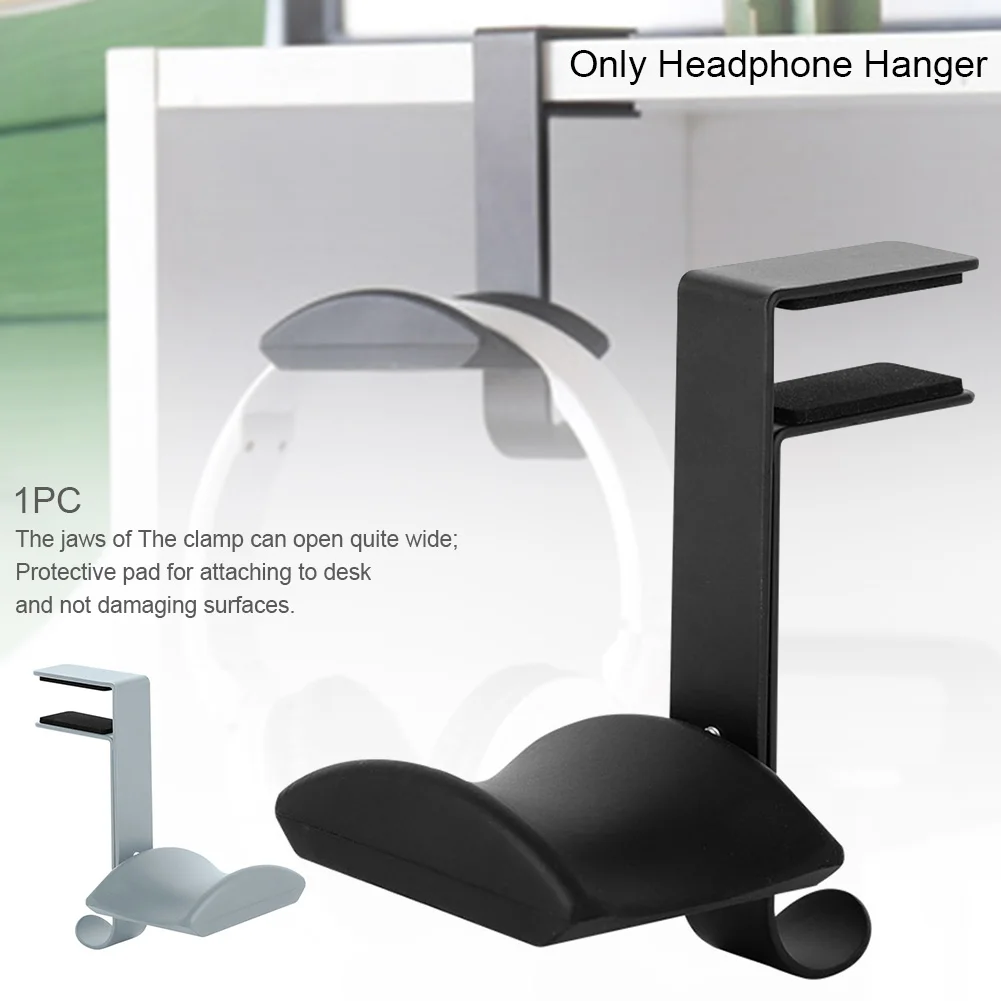 Save Space Headphone Hanger Universal Display Stand Desk Scratch Proof Metal Adjustable Clamp Home Easy Install Headset Hook