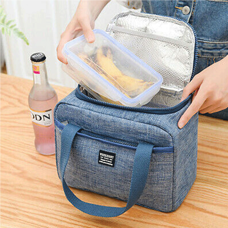 Портативная термоизолированная сумка для обедов, сумка-холодильник для пикника, чехол для хранения еды для путешествий, сумка Bento Tote для женщин и мужчин