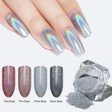 1,5 г Блестящий лазерный лак для ногтей Хромированый голографический красочный Пигмент Порошок для ногтей Блестящий сверкающий Маникюр украшения для ногтей