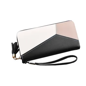 

Women's Wallet Long Leather Zipper Ladies Clutch Purse(Black)