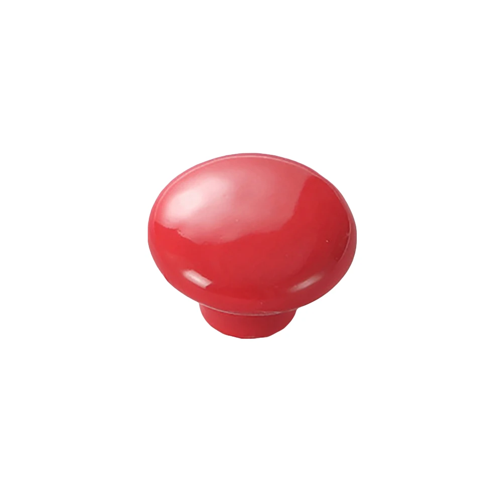 Круглая мебель керамические ручки для шкафчиков карамельный цвет керамическая круглая ручка шкаф современный ящик ручка для шкафа Ручка для кухни - Цвет: Красный