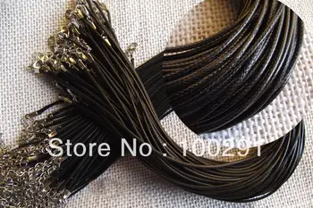 

Wholesale Hot Sale 1000pcs DIY handmade black braided wax necklace cord ,1.5mm X 45cm lenght necklace cord