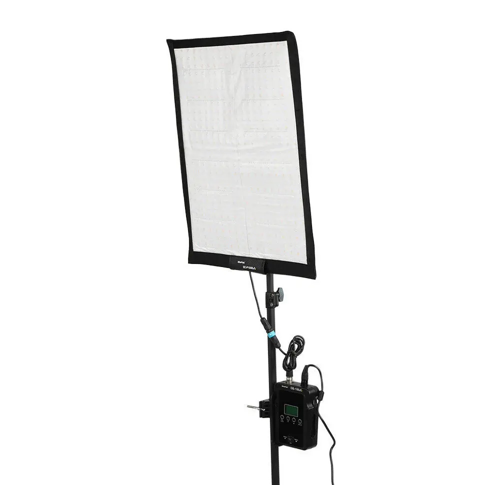 NiceFoto SC-P1000A 60*47.5CM 100W 3200-5600K 2.4G High CRI TLCI Roll Flex Rollable Cloth LED Video Light with Bracket and Bag