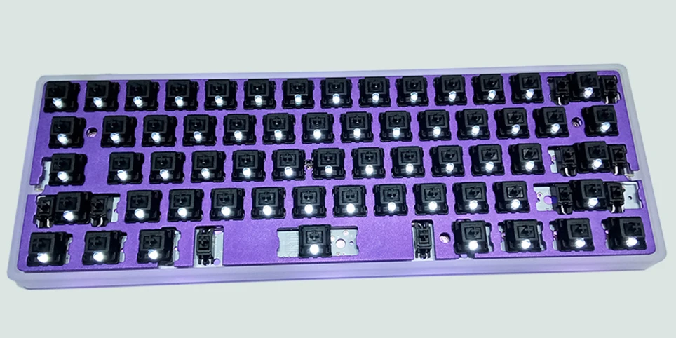 GH60 DIY Матовый Акриловый чехол с ЧПУ корпус с ЧПУ пластины PCBA стабилизаторы для 60% мини механическая клавиатура