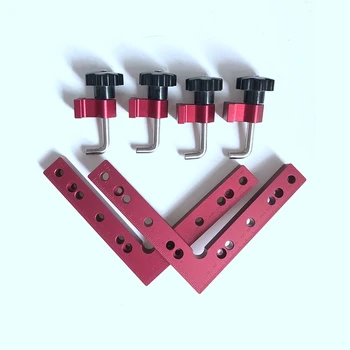 

6Pc/Set 90 Degree Right Angle Positioning Squares Clamping 160X160mm L Block Square Ruler Clap Woodworking Carpenter Tools