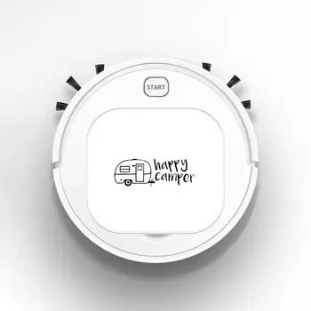 

Multifunctional Vacuum Cleaner Smart Dry Wet 1800Pa Home Floor Cleaner Rechargeable Sweeping Robot cartoon Happy Camper Word