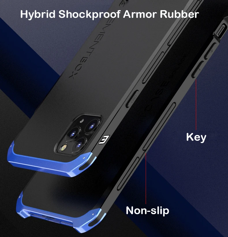 Shockproof Armor Phone Case For iPhone 13 12 Pro MAX 13 Mini 11 XS XR SE 2 8 7 6 Case Aluminum Metal Bumper Matte PC Cover Coque
