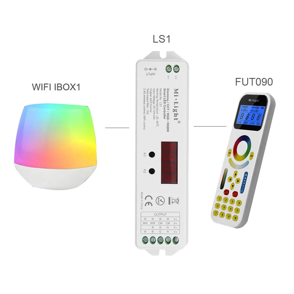 Milight 2,4 ГГц wifi IBOX1 FUT090 пульт дистанционного управления LS1 4 в 1 Смарт RGB/RGBW/RGBWW светодиодный контроллер для RGB светодиодной ленты - Цвет: combination 3