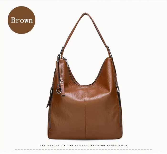 Женские кожаные сумки через плечо в европейском и американском стиле, женские сумки известных брендов, женские кожаные сумки - Цвет: Brown