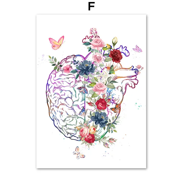 Flower Foot Bone Anatomy Wall Art Canvas Painting Nordic Posters and Prints Doctors Decorated Wall Pictures 6