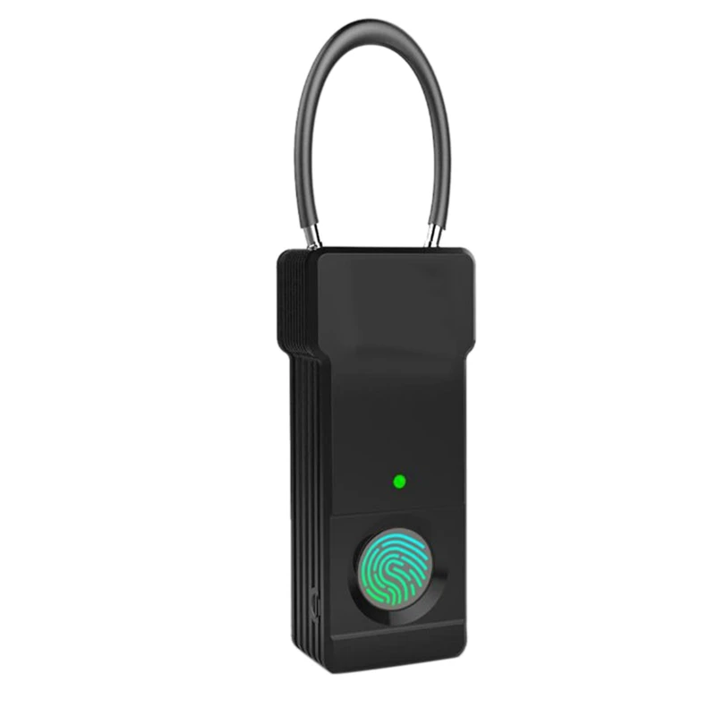 Умный Замок без ключа с отпечатком пальца Usb Перезаряжаемый Ip65 Водонепроницаемый Противоугонный замок для безопасности дверной Чехол для багажа(черный