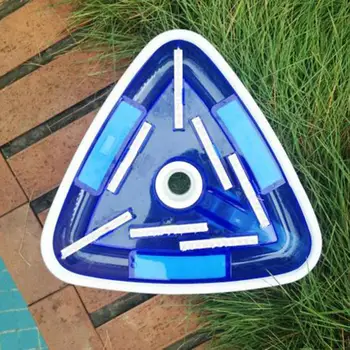 

1x PVC Vacuum Head Swimming Pool Cleaner Triangular Shape Suction Dirt Head Cleaning Tool Removable Handle