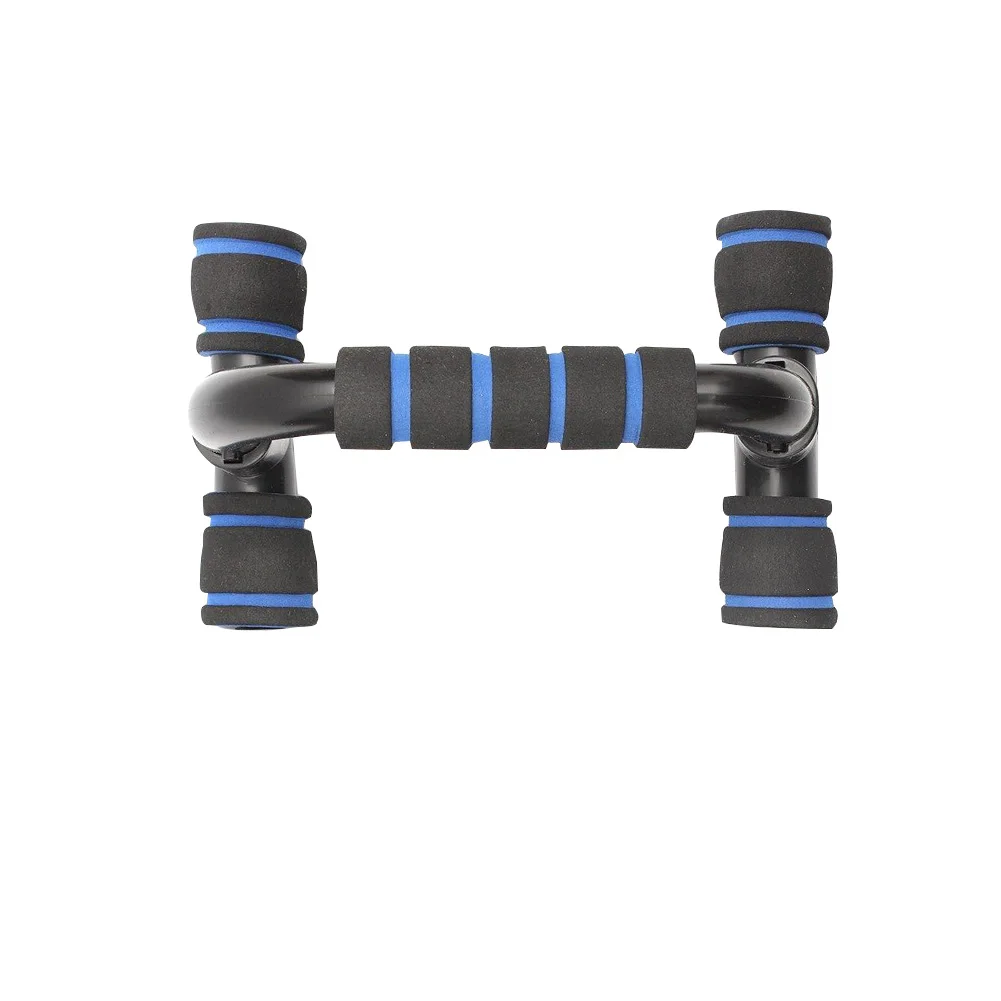 Black Blue 1 пара инструментов поддержка эргономичного фитнес-оборудования I Shaped Arms Push Up Stand Home Нескользящие грудные тренировочные полиуретановые ручки для руля упражнений - Цвет: Black Blue