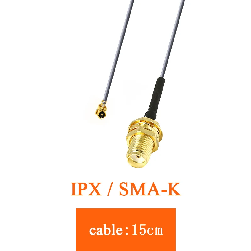 2шт антенна расширяемый кабель с адаптером IPX IPEX SMA для женщин RP SMA Мужской RF1.13 Фидер удлинитель провода - Цвет: IPX-to SMA-K 15cm