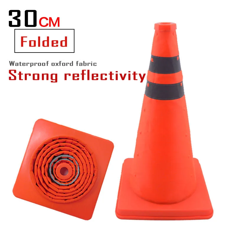 

30cm warning emergency cone telescopic cone motorcycle training accessory reflector cone roadblock
