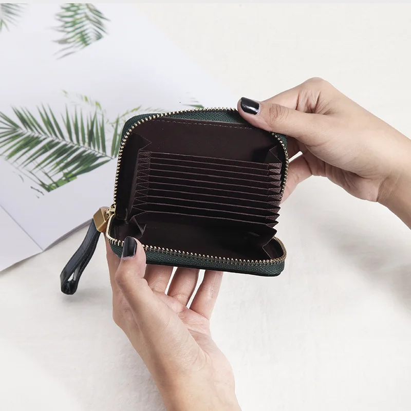 Women Cards Holder Case Wallet Card Holders Pocket Coin Genuine Leather Ladies Coin Purse Wallet Mini Clutch Bags Cartera Mujer