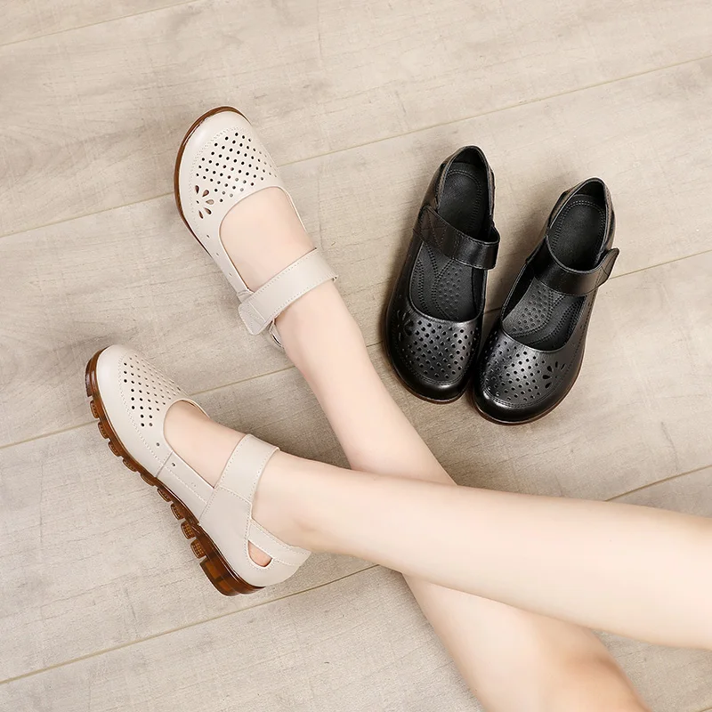 TinaCus Women's Genuine Leather Square Toe Pumps - Handmade Mid Heel Slip-On Fashion Shoes, Brick Heel (Approx. 2.76")