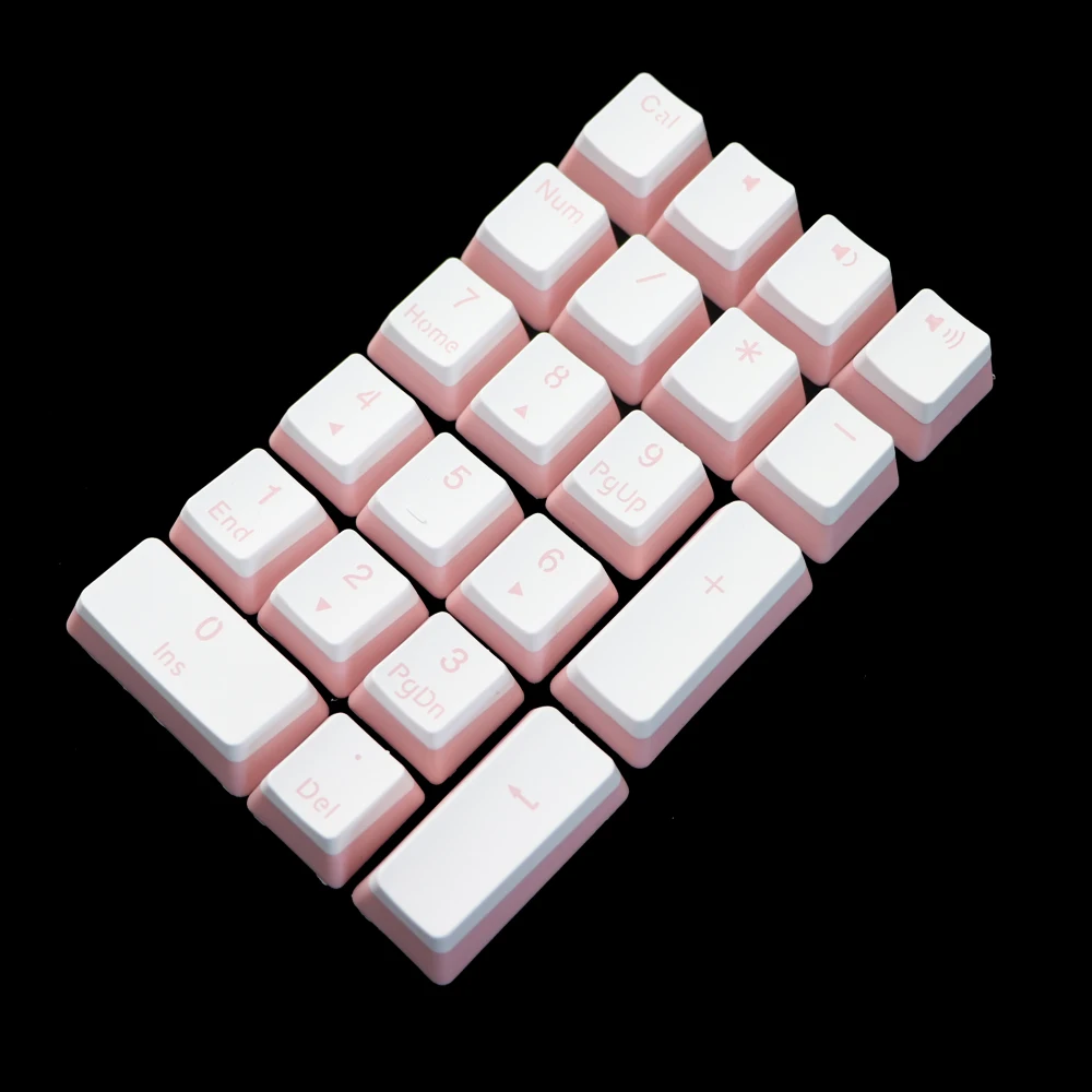 OEM Profile Pink Double shot keycap pbt пудинг 21key numpad мультимедийный ключ F1-F12 Keycaps - Цвет: OEM Profile Pink