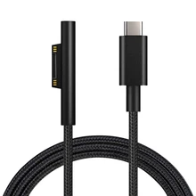 USB кабель с нейлоновой оплеткой USB-C зарядный кабель для Microsoft Surface Pro 6/5/4/3 Поверхность ноутбука 1,5 м 45Вт 15В PD Питание кабель