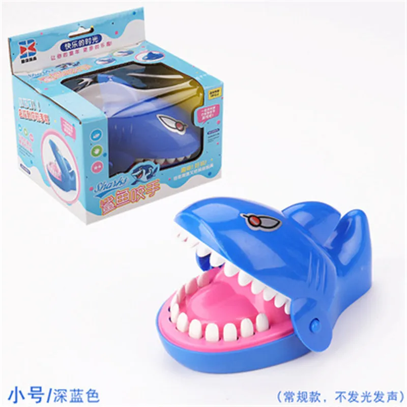 Prank Toy Trick toys Bar Party favors Family interactive games Crocodile Shark Mouth Dentist Bite Finger Game Gag Toy Funny kid - Цвет: Синий