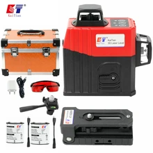 KaiTian 12 перекрестная линия лазерный 3D уровень батарея наливные горизонтальные вертикальные лазеры 360 с магнитным кронштейном строительные инструменты