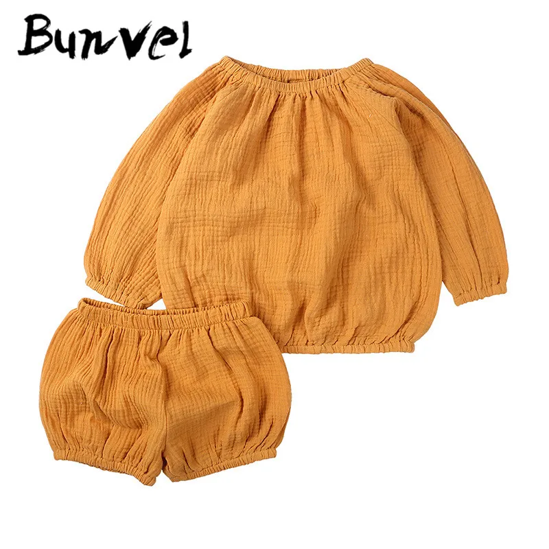 Bunvel одежда для малышей для девочек, комплекты осенней одежды