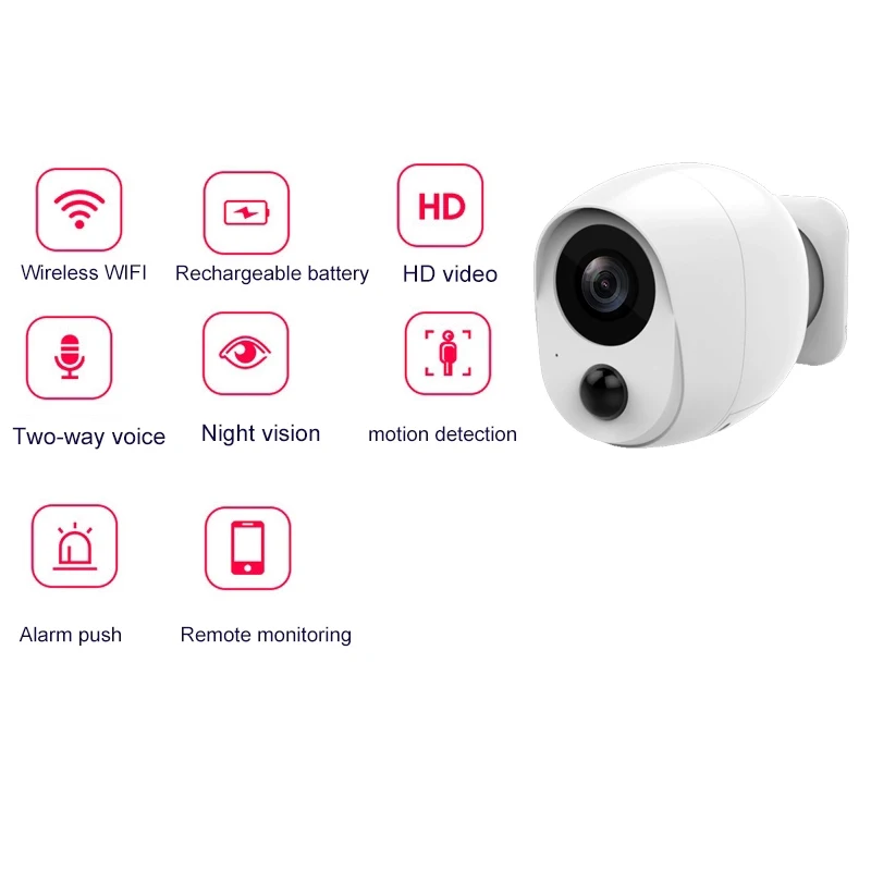 

INTENERGIC Wifi Battery Camera Wireless Network High Definition Household Low Power Smartphone Remote Monitoring Camera