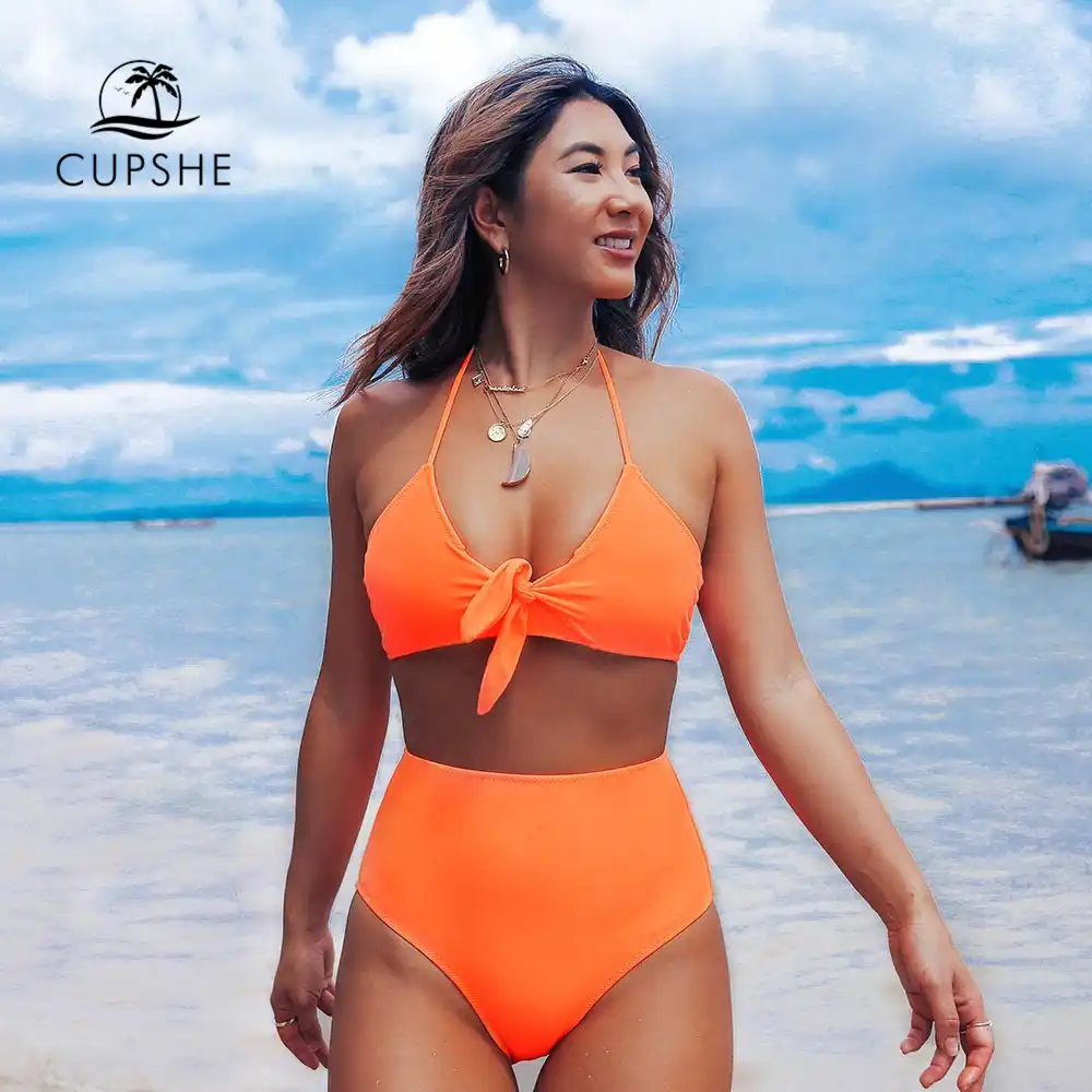 orange neon bathing suit
