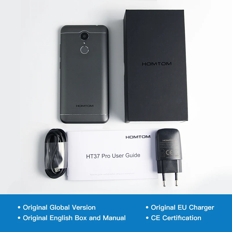 HOMTOM HT37 Pro 4G смартфон двойной динамик MTK6737 5,0 дюймов HD Android 7,0 3 ГБ+ 32 Гб 13 МП 3000 мАч отпечаток пальца ID мобильный телефон