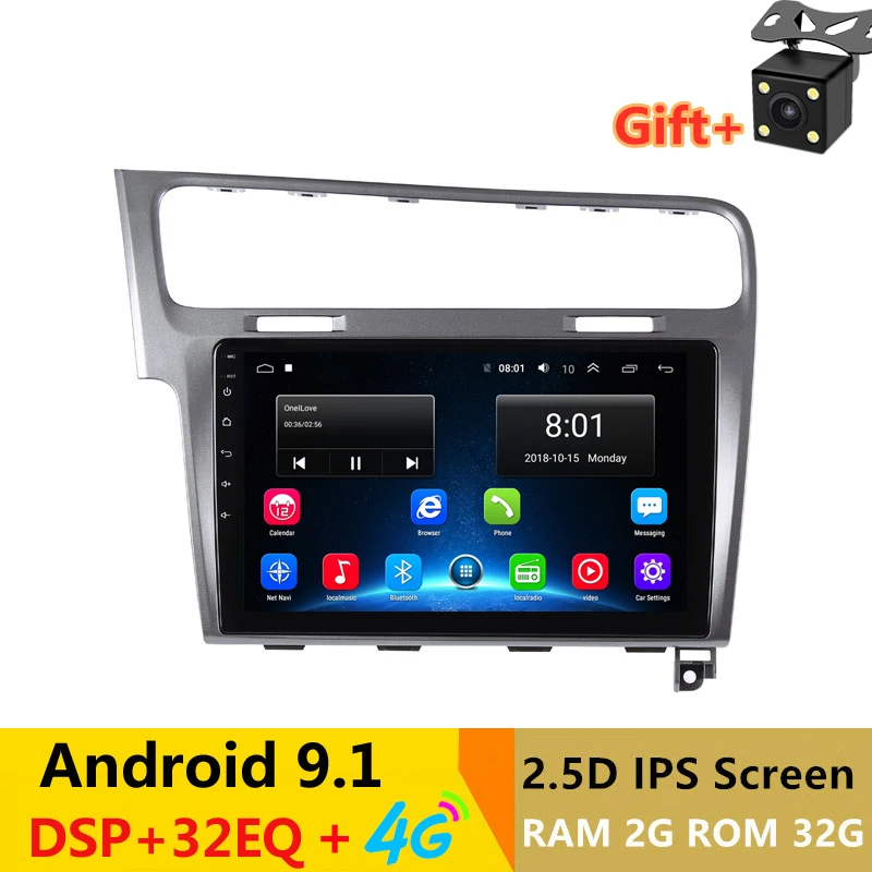 10," 2G ram 32G rom Android автомобильный DVD видео плеер gps для Volkswagen VW Golf 7 2013 аудио автомобильный Радио Стерео навигация