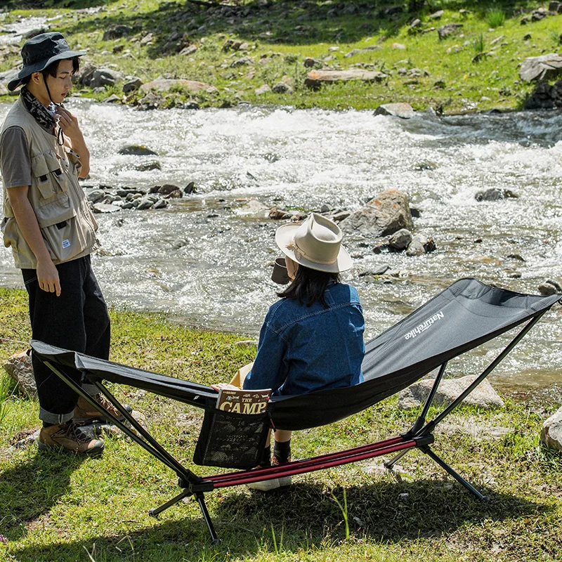 Naturehike Single Camping Folding Hammock Portable Stable Office Lunch Break Bed Aluminum Alloy Bracket Hammock Travel