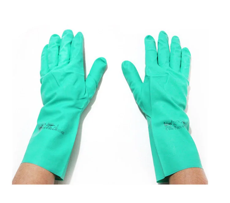  Ansell Chemical Resist Work Gloves Nitrile Rubber Acid And Alkali Resistant Waterproof Anti-Skid Gloves Industrial Laboratory (10)
