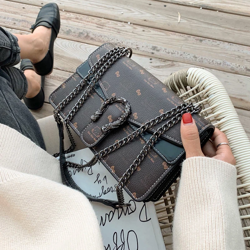 Chain Small Bag Female Bag Popular New Wave Korean Shoulder Fashion Small Square Bag