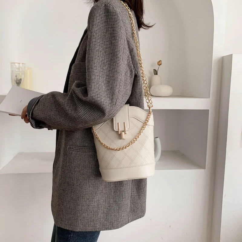 

Rhombus Bag WOMEN'S Bag New Style 2019 Fashion Bag with Chain Versatile GIRL'S Crossbody Bag INS Handbag