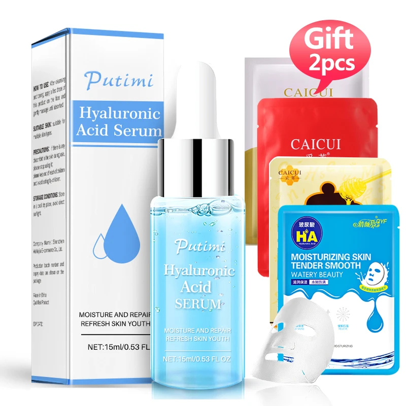 

PUTIMI Skin Serum Hyaluronic Acid Face Serum Moisturizing Whitening Lifting Firming Essence Anti-Aging Dry Face Skin Care Repair