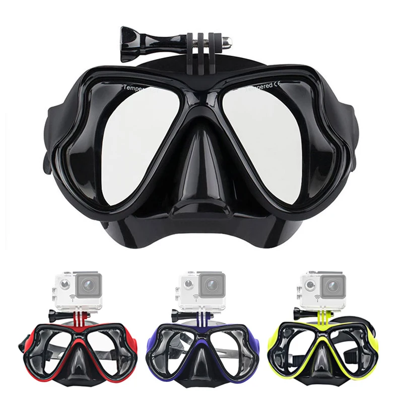 

Swimming Mask Tempered Glasses Diving Mask for GoPro Hero 8 7 6 5 4 Sjcam Sj8 Yi 4K Eken Camera Scuba Mask for Go Pro Accessory
