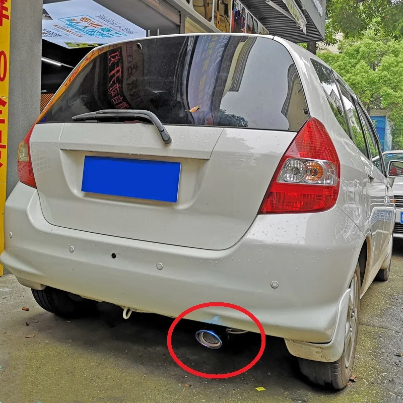 Глушитель выхлопной трубы из нержавеющей стали для Honda Fit 2004 2005 2006 2007 аксессуары для стайлинга серебристого и синего цвета