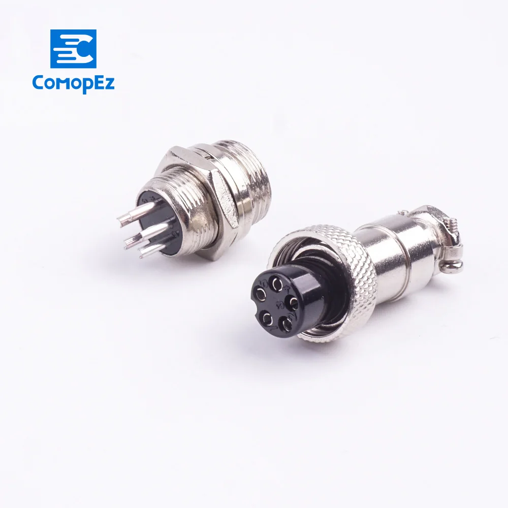 1 комплект GX12 авиации круговой разъем 7/16 2/3/4/5/6 Pin типа папа + Женский авиационный 12