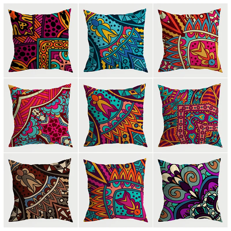 

Mandala Tarot Card Pattern Cushion Cover 45*45 Abstract Pillowcase Short Plush Sofa Cushions Pillow Cases Pillow Covers Decor