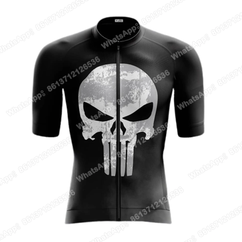 Men Skull Bike Short Sleeve Sportswear Bike Clothing Bib Shorts Set S-5XL 