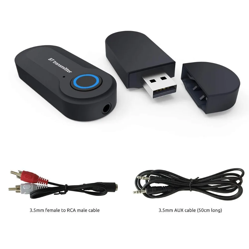 

Bluetooth Audio Transmitter receiver 5.0Wireless Audio Adapter 3.5mm transmitter compatible with TV computer headphonessound