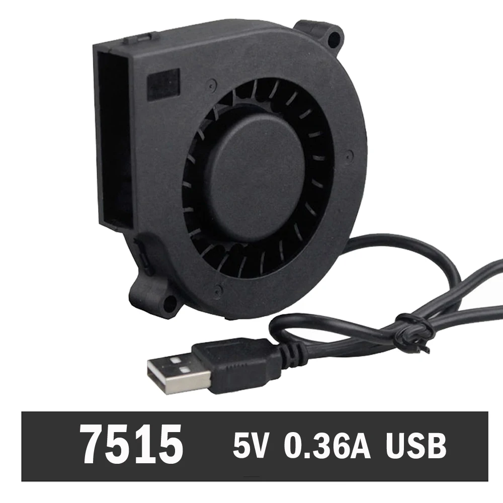 10 шт. Gdstime 75 мм x 15 мм DC 5 в USB разъем компьютерный ПК Вентилятор охлаждения