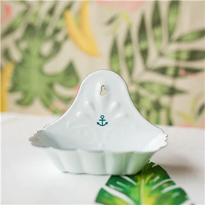 Japanese Style Enamel Vintage Sea Anchor Home Breakfast Enamel Disc Thick Cutlery Dish