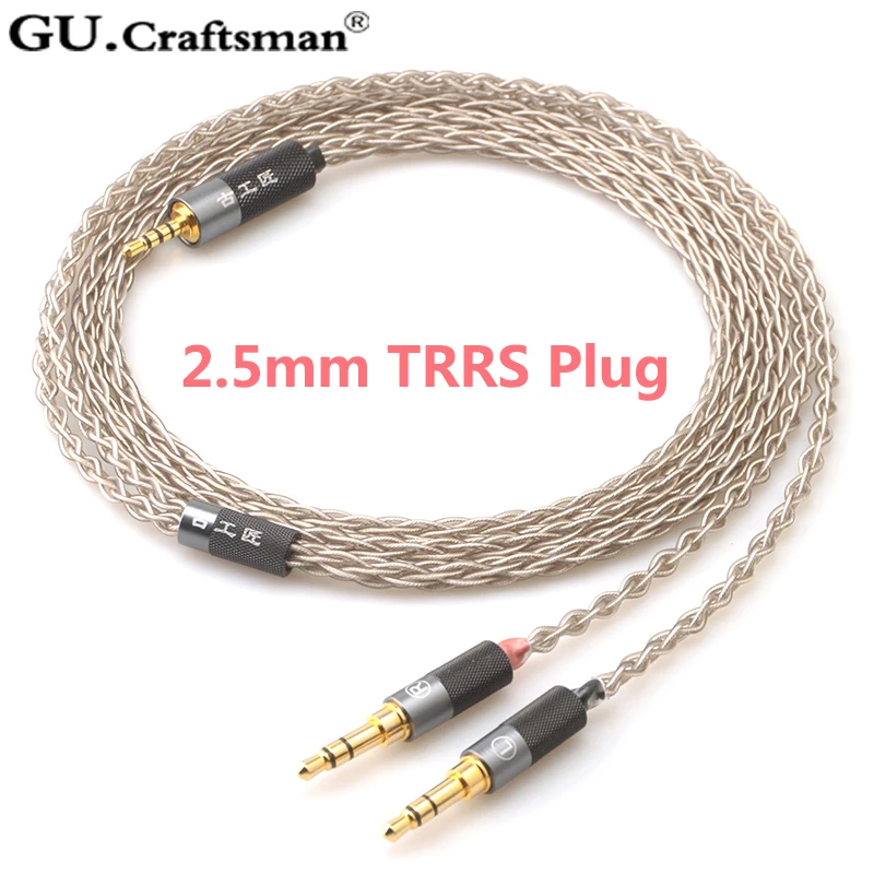 GUcraftsman 6n серебро для Beyerdynamic T1 2nd elear STELLIA Elegia AT-D5200 D7200 D9200 ANANDA Arya кабель для обновления наушников