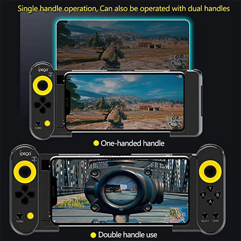  Portable Stretch Mobile Game Controller Wireless Bluetooth 4.0 Gamepad Joystick for PUBG IOS/Androi