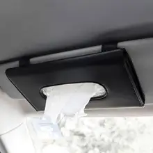 Автомобильный тканевый ящик из искусственной кожи козырек от солнца коробка салфеток держатель авто аксессуары для интерьера