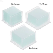 100 Pcs Transparent Square Glass Slides Coverslips Coverslides For Microscope Optical Instrument