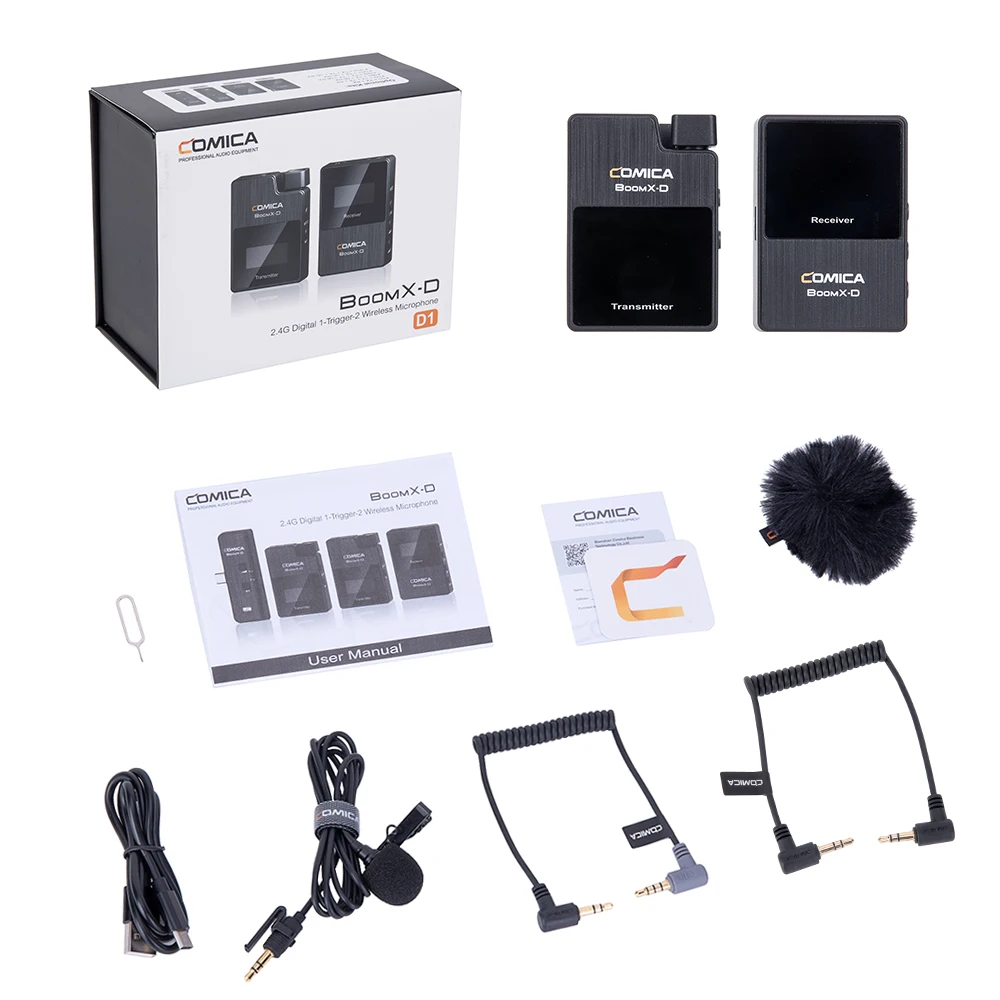 Comica-BoomX-D-For-Smartphone-Video-D1-D2-UC1-UC2-2-4g-Wireless-Microphone-Digital-Transmitter (2)