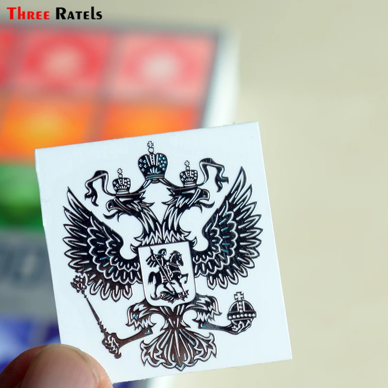 Three Ratels MT 001XS 4*3.4см Герб России двуглавый орел Крутые никель металлические
